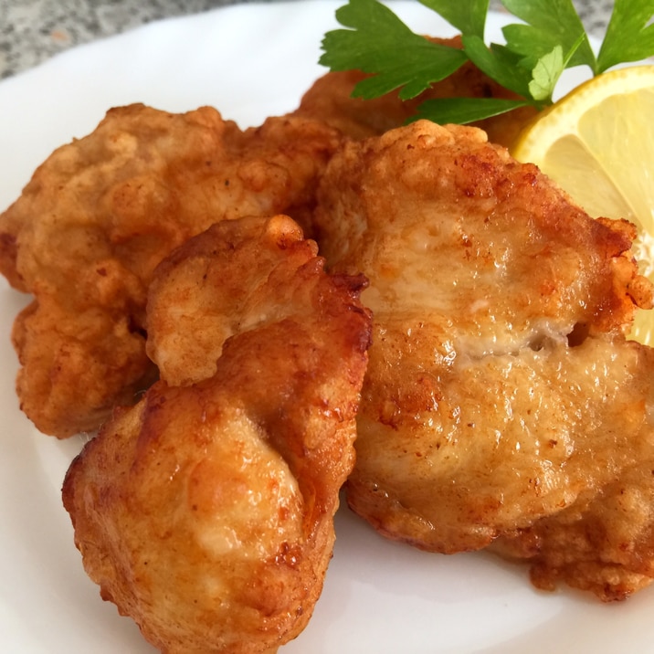 鶏むね肉でも衣はげない！味濃いめの中華風からあげ